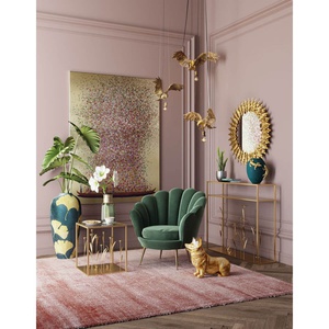 Armchair Water Lily Dark Green Kare Design