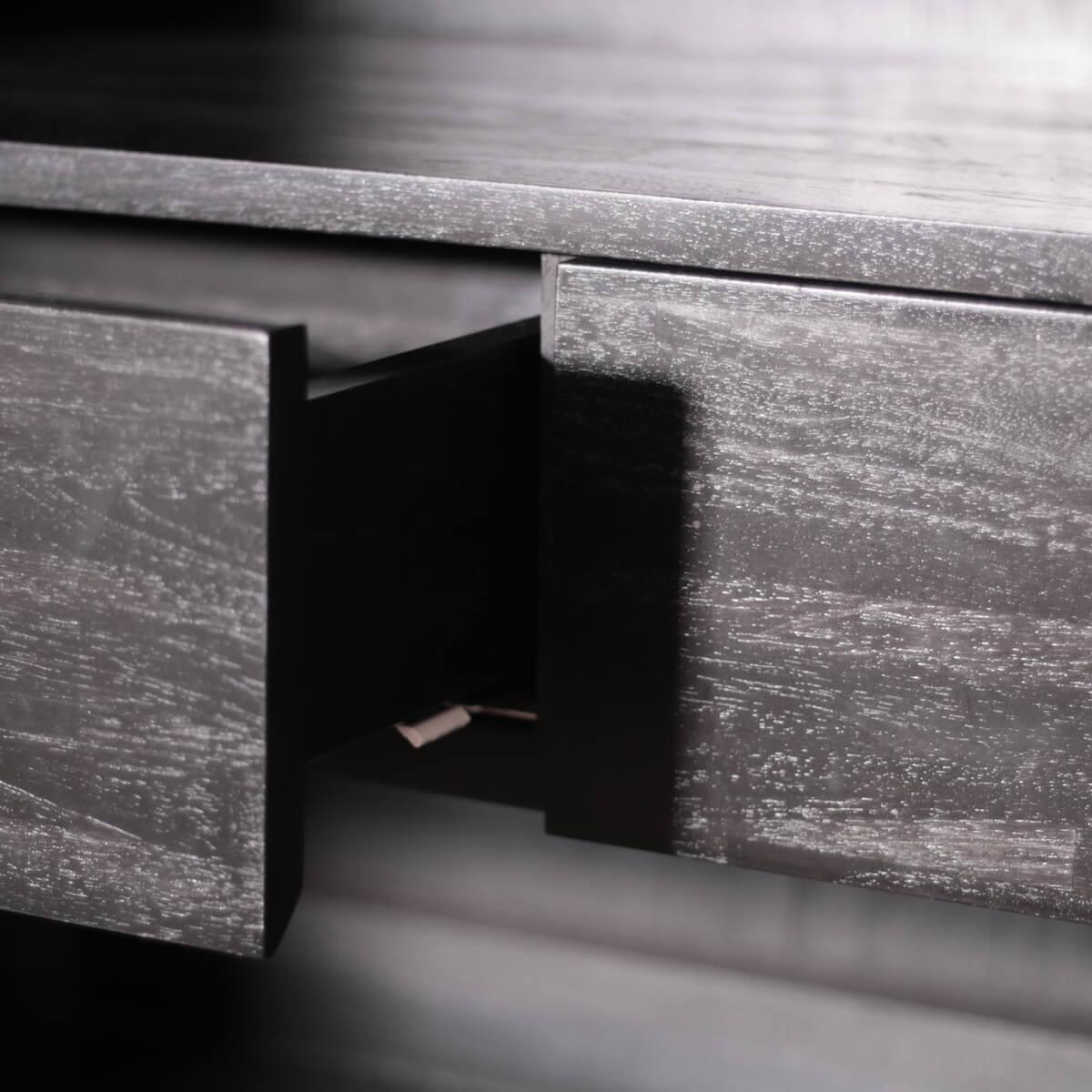 Armoire 102cm GROOVES Ethnicraft teck noir