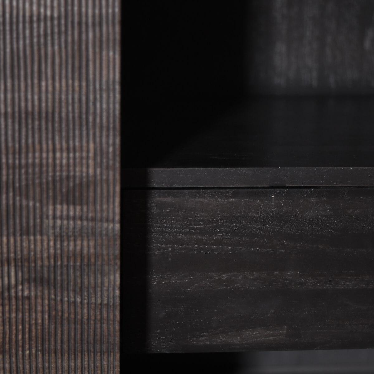 Armoire 102cm GROOVES Ethnicraft teck noir
