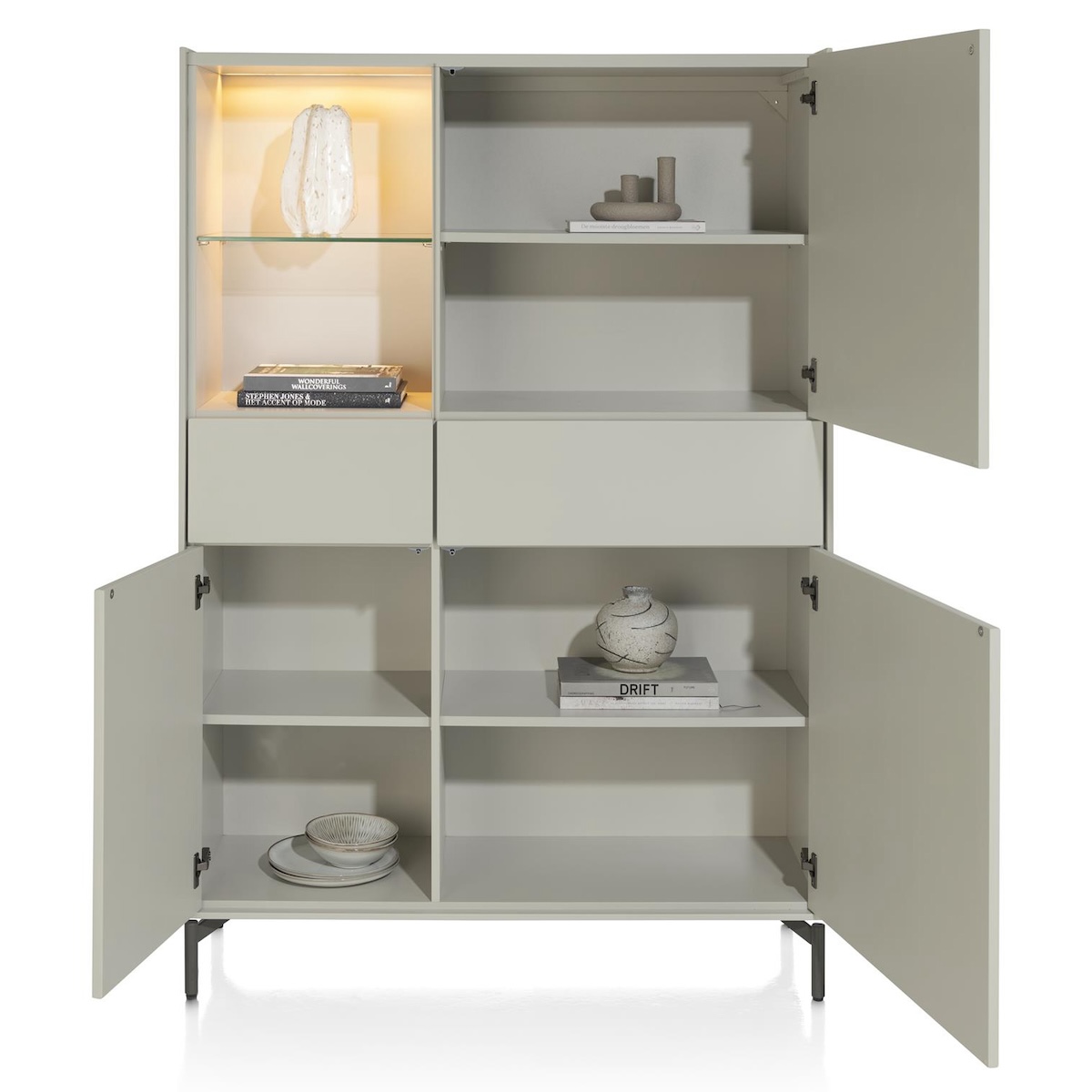 Armoire 120cm NOON Xooon gris soie