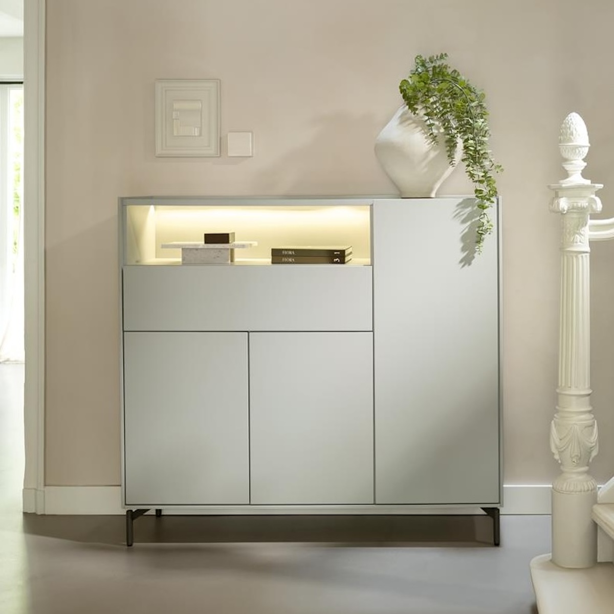 Armoire 120cm NOON Xooon gris soie
