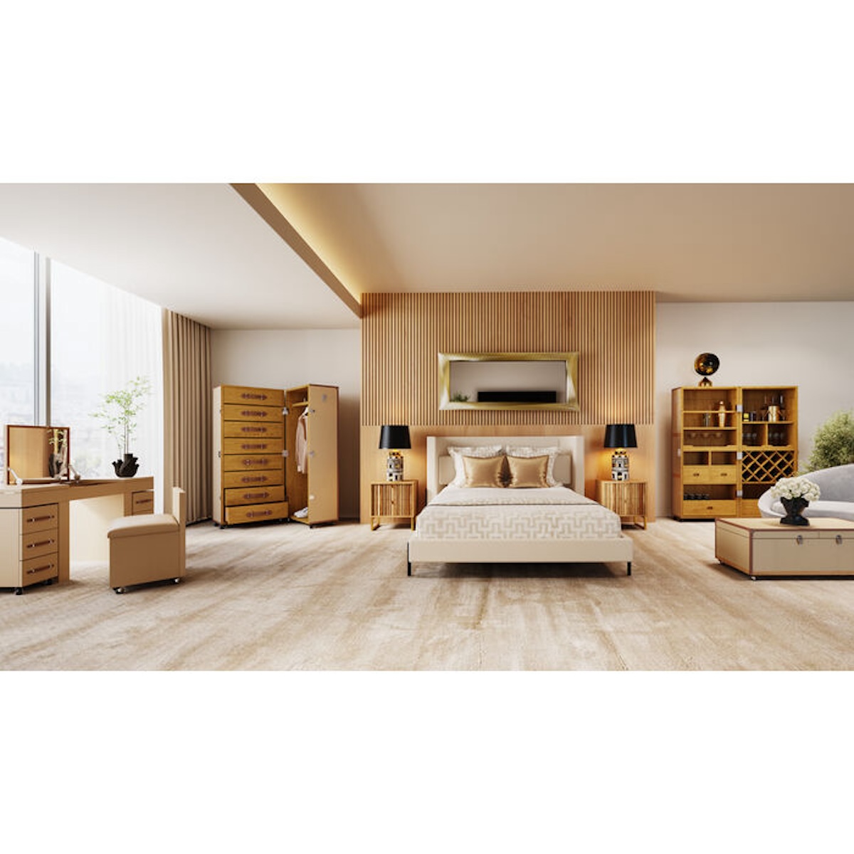 Armoire coffre VENEZIA Kare Design crème