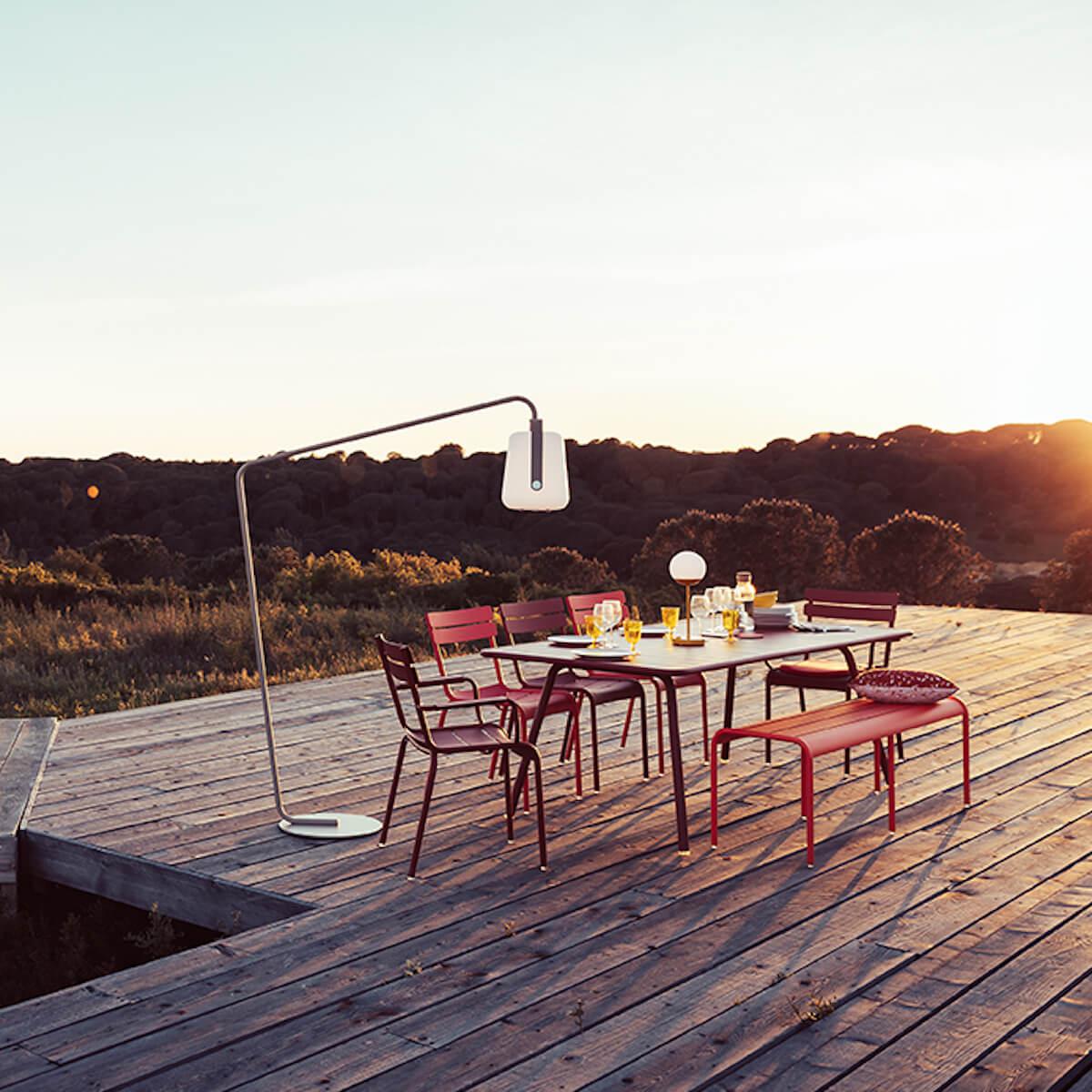 Banc 145cm LUXEMBOURG Fermob Coquelicot