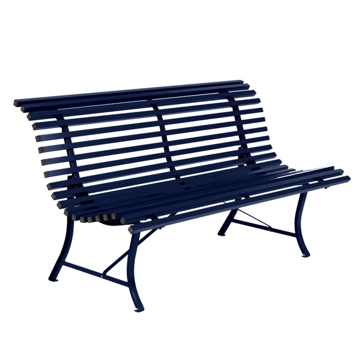 Banc 150cm LOUISIANE Fermob bleu abysse