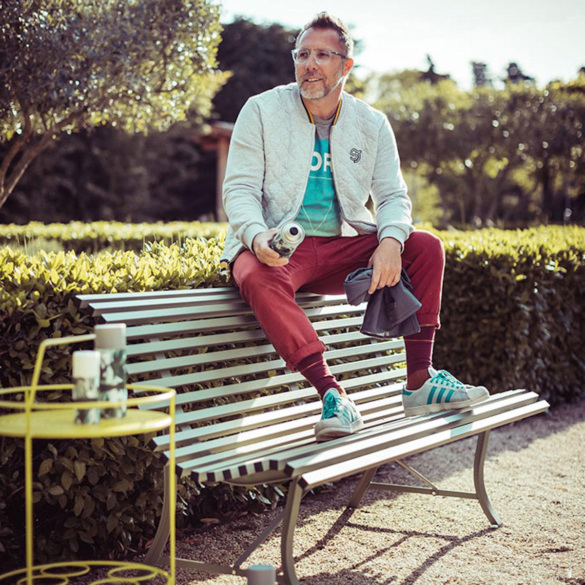 Banc 150cm LOUISIANE Fermob gris métal