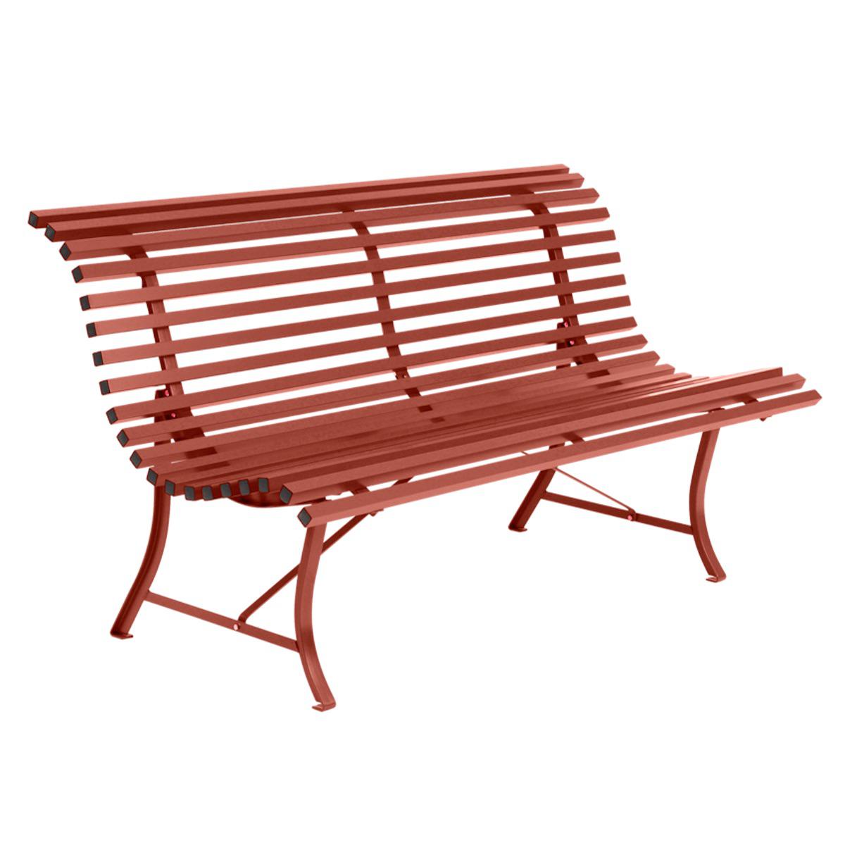 Banc 150cm LOUISIANE Fermob rouge ocre