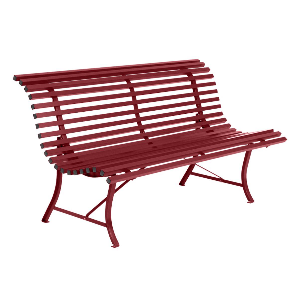 Banc 150cm LOUISIANE Fermob rouge piment