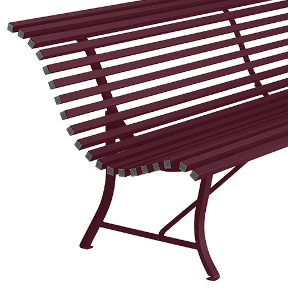 Banc 200cm LOUISIANE Fermob cerise noir