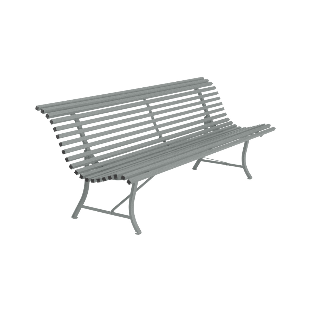 Banc 200cm LOUISIANE Fermob gris lapilli 