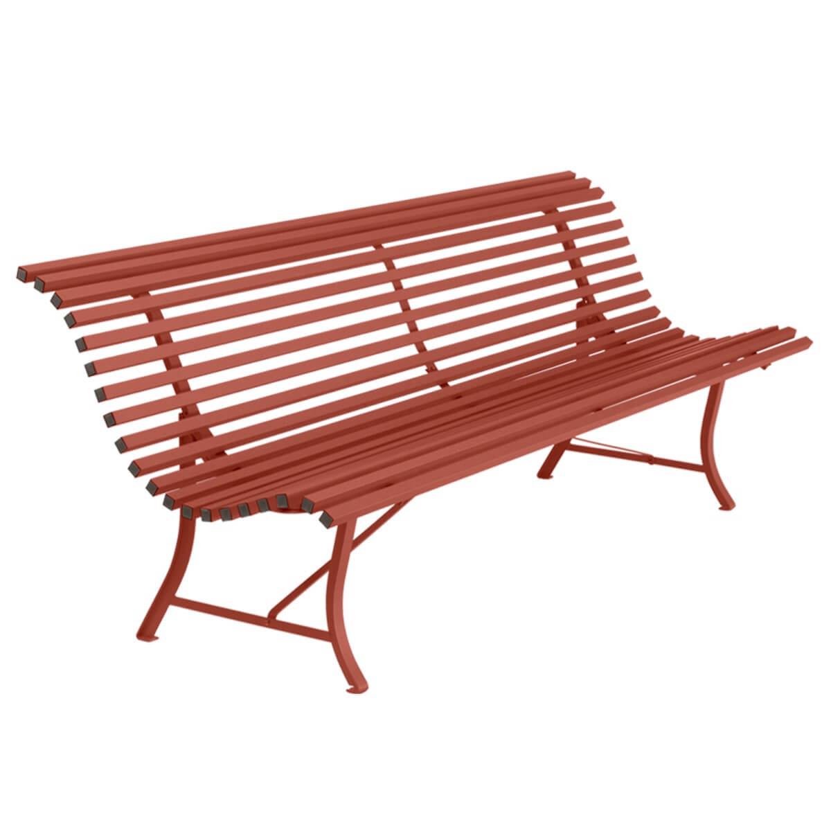 Banc 200cm LOUISIANE Fermob rouge ocre