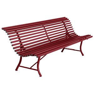 Banc 200cm LOUISIANE Fermob rouge piment