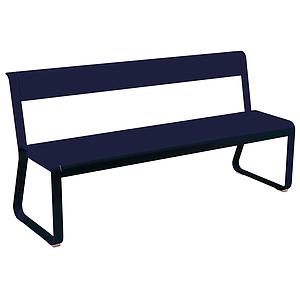 Banc avec dossier BELLEVIE Fermob Bleu Abysse