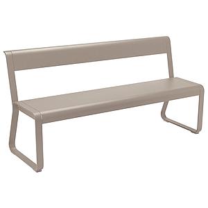 Banc avec dossier BELLEVIE Fermob brun muscade