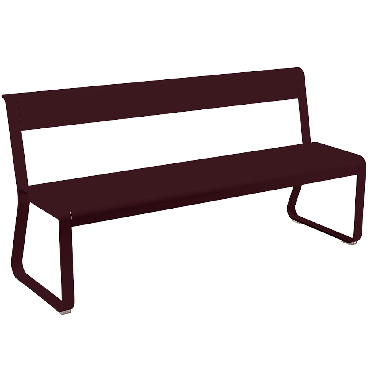 Banc avec dossier BELLEVIE Fermob cerise noir