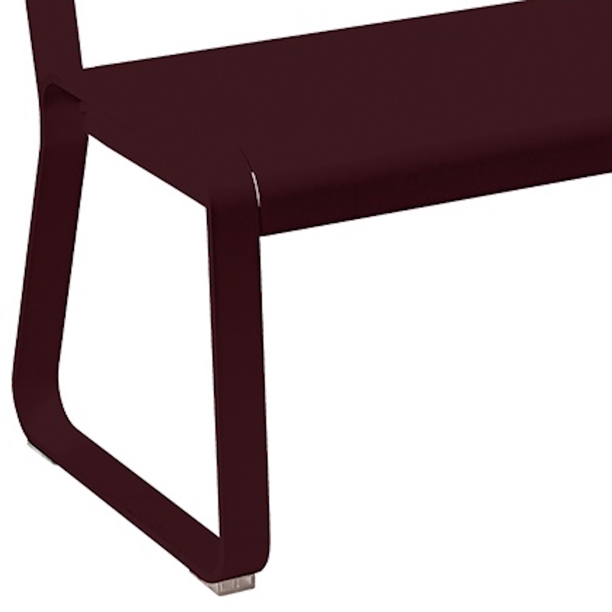 Banc avec dossier BELLEVIE Fermob cerise noir