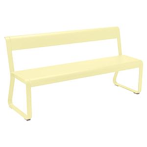 Banc avec dossier BELLEVIE Fermob citron givré