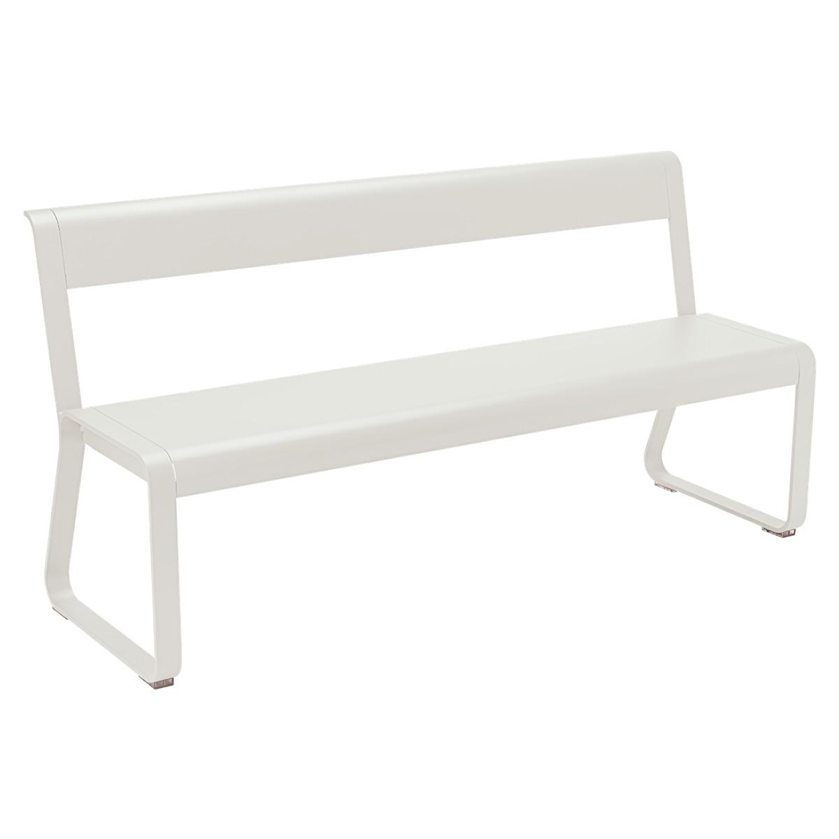 Banc avec dossier BELLEVIE Fermob gris argile