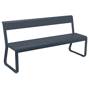 Banc avec dossier BELLEVIE Fermob gris carbone