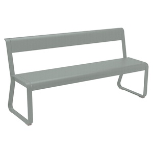 Banc avec dossier BELLEVIE Fermob gris lapilli 