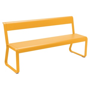 Banc avec dossier BELLEVIE Fermob miel NEW 
