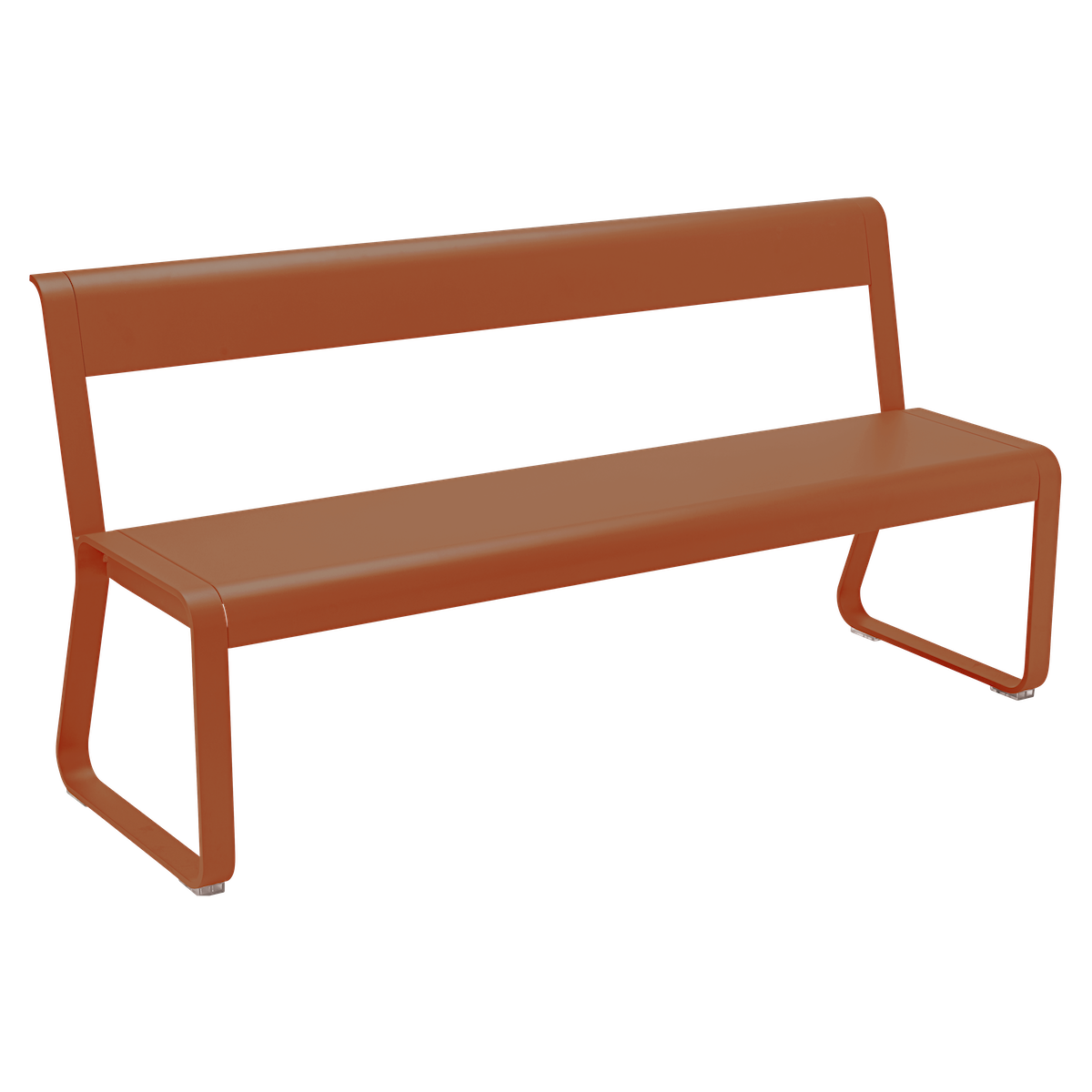 Banc avec dossier BELLEVIE Fermob orange confite