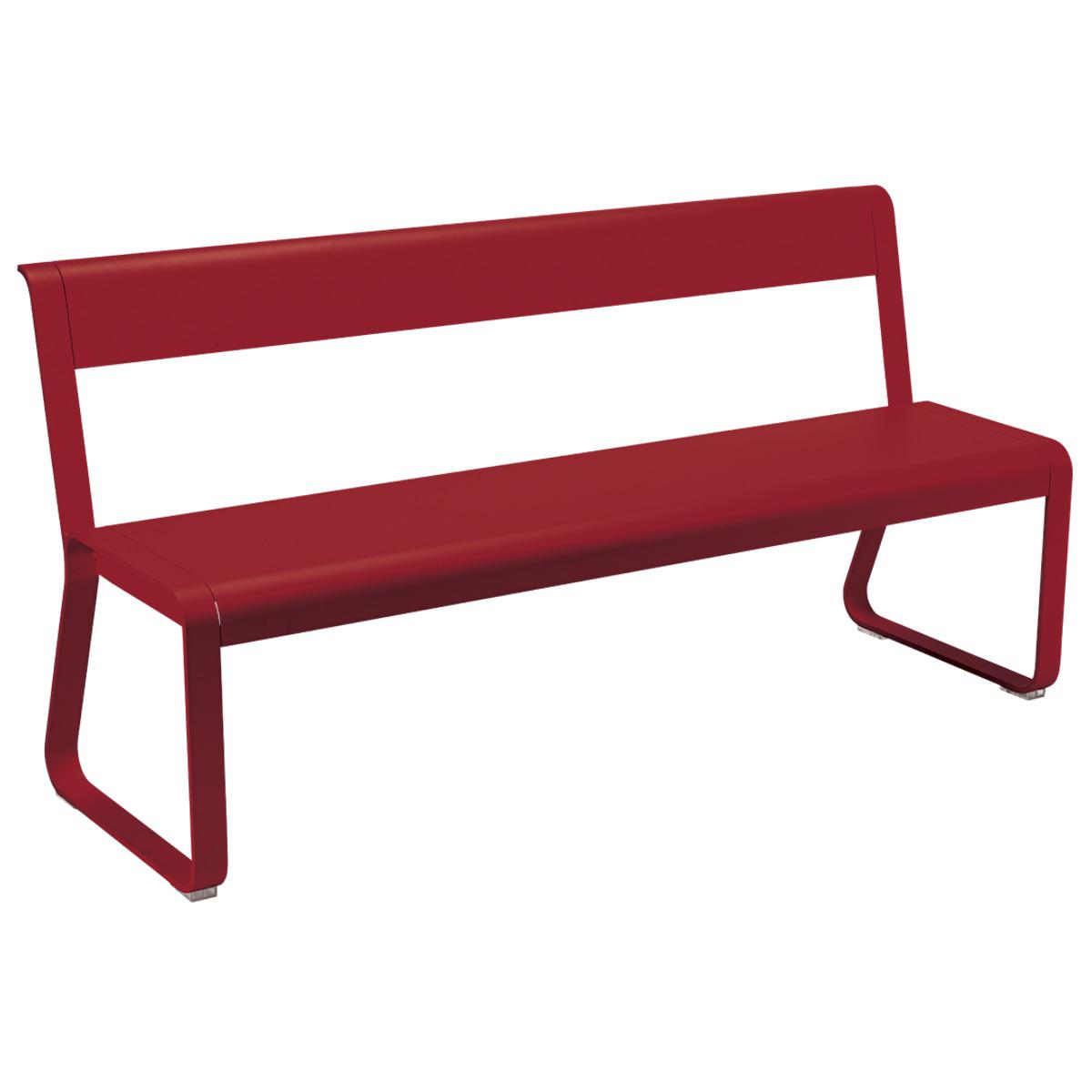 Banc avec dossier BELLEVIE Fermob piment