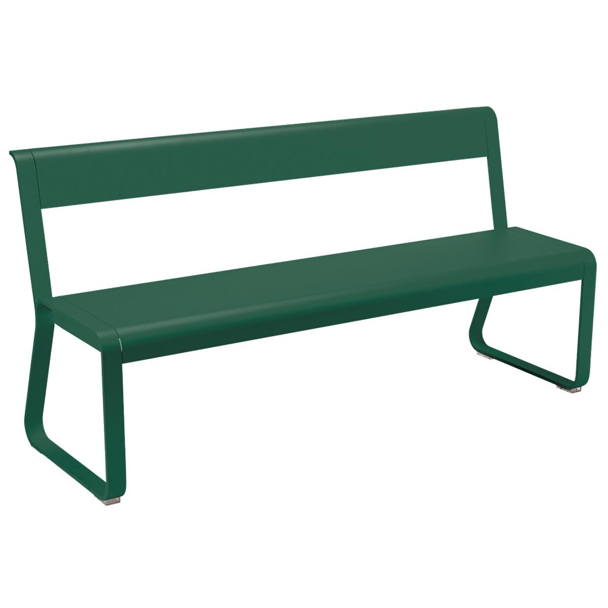 Banc avec dossier BELLEVIE Fermob vert cèdre