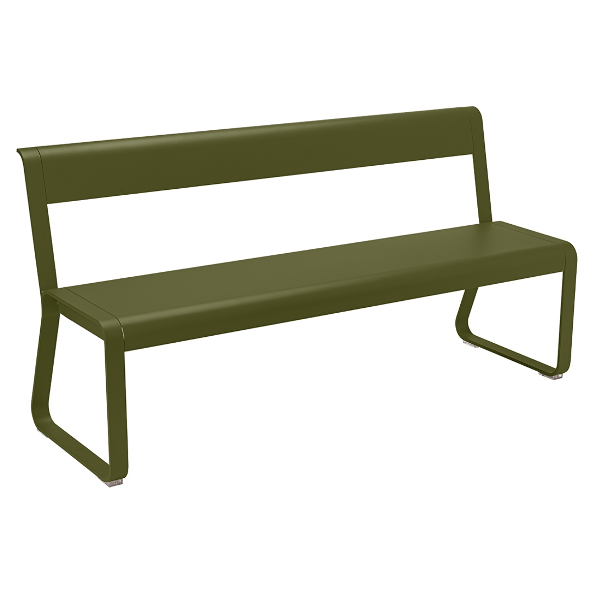 Banc avec dossier BELLEVIE Fermob vert pesto