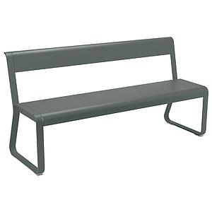 Banc avec dossier BELLEVIE Fermob vert romarin