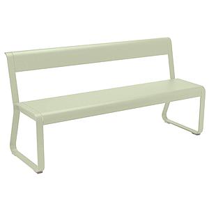 Banc avec dossier BELLEVIE Fermob vert tilleul
