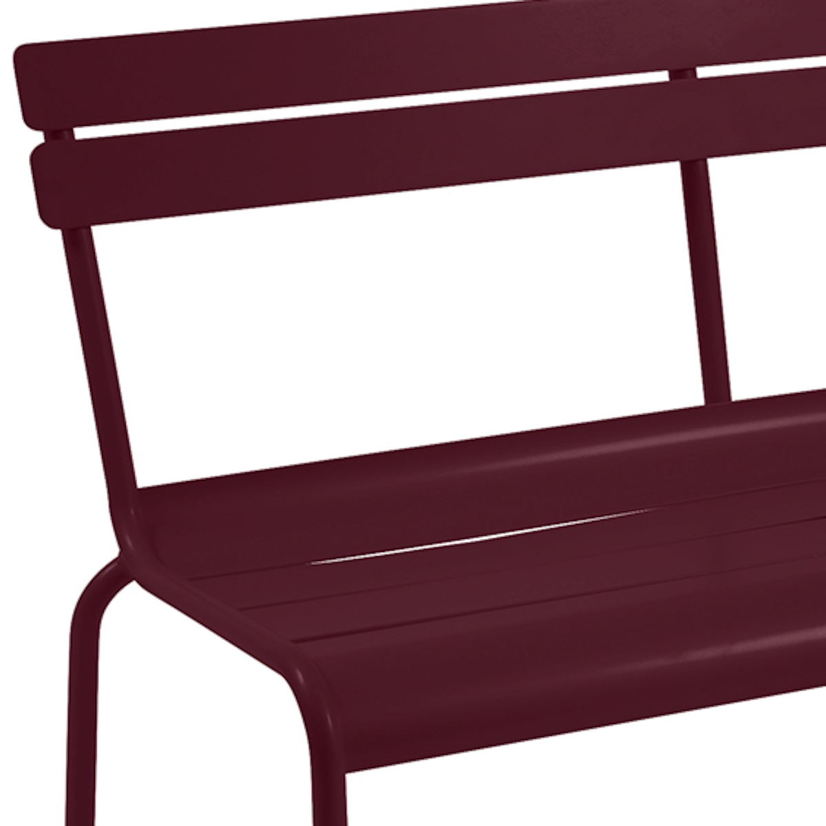 Banc avec dossier LUXEMBOURG Fermob cerise noir