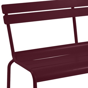 Banc avec dossier LUXEMBOURG Fermob cerise noir
