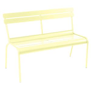 Banc avec dossier LUXEMBOURG Fermob citron givré