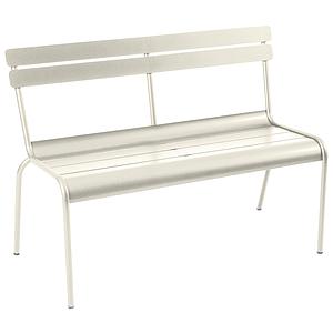 Banc avec dossier LUXEMBOURG Fermob gris argile