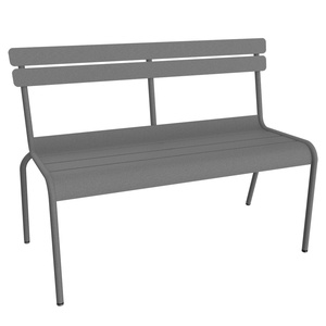 Banc avec dossier LUXEMBOURG Fermob gris lapilli