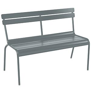 Banc avec dossier LUXEMBOURG Fermob gris orage