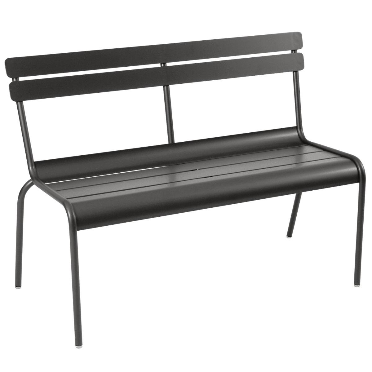 Banc avec dossier LUXEMBOURG Fermob Noir réglisse