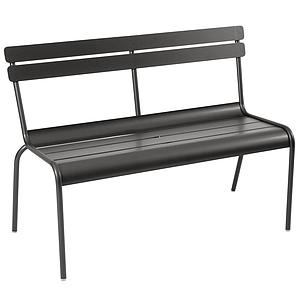 Banc avec dossier LUXEMBOURG Fermob Noir réglisse