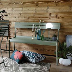 Banc avec dossier LUXEMBOURG Fermob rose praline