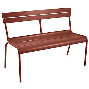 Banc avec dossier LUXEMBOURG Fermob rouge ocre