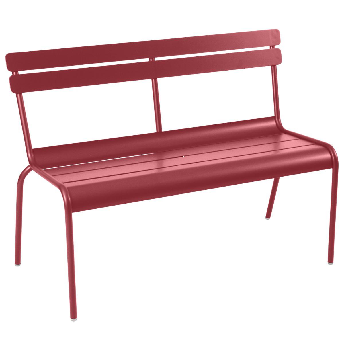 Banc avec dossier LUXEMBOURG Fermob Rouge piment