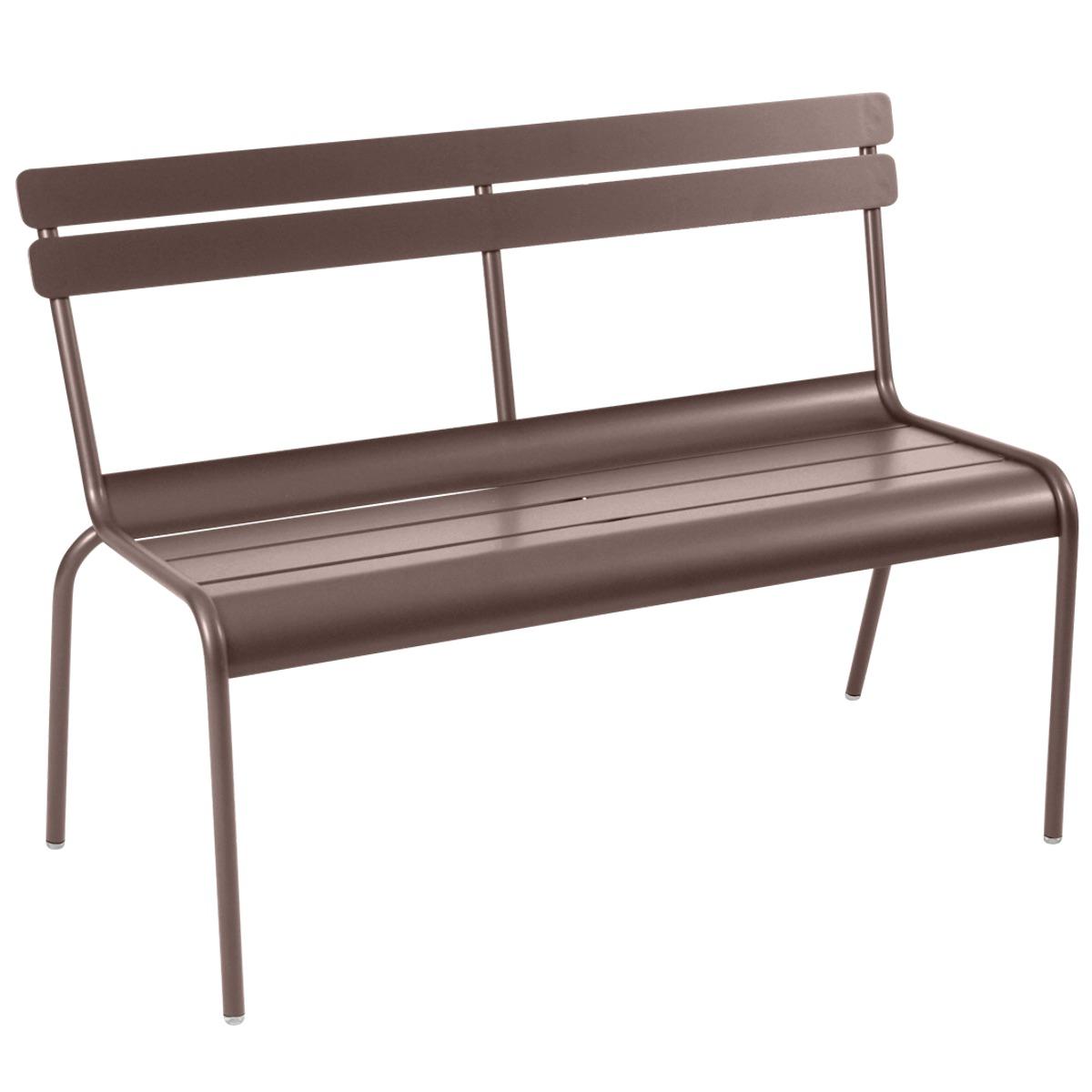 Banc avec dossier LUXEMBOURG Fermob Rouille