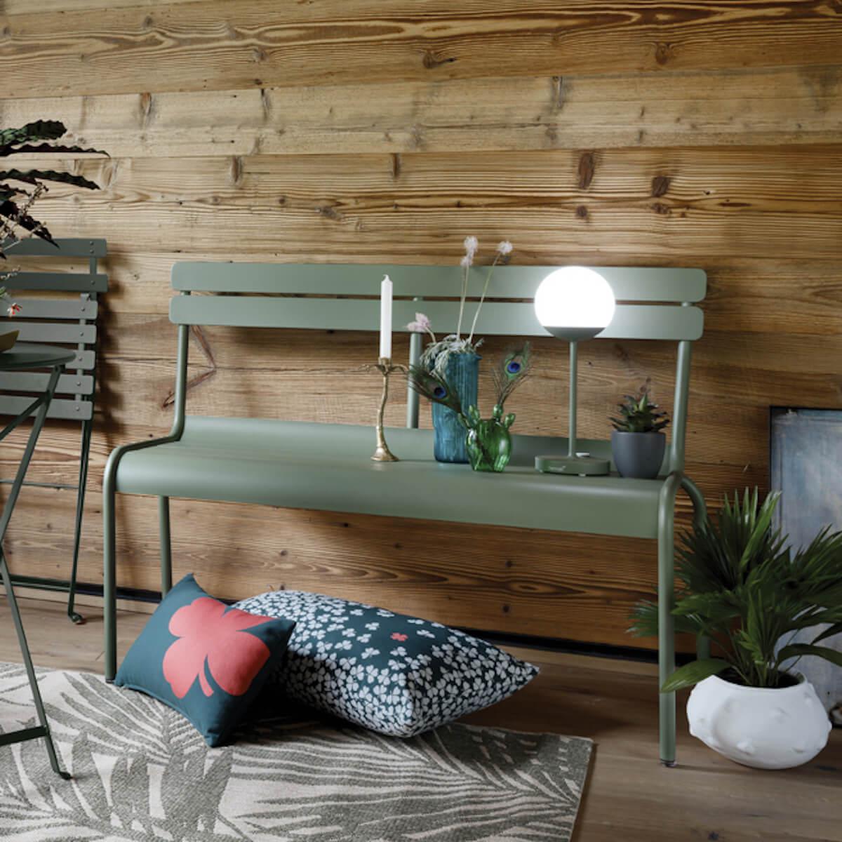 Banc avec dossier LUXEMBOURG Fermob Rouille