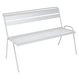 Banc avec dossier MONCEAU Fermob blanc coton
