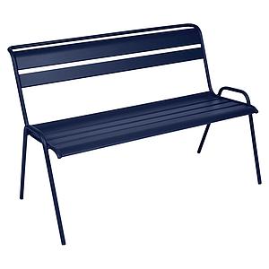 Banc avec dossier MONCEAU Fermob Bleu Abysse
