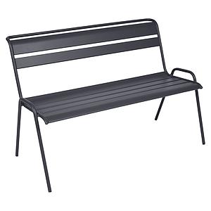 Banc avec dossier MONCEAU Fermob carbone