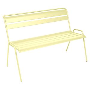 Banc avec dossier MONCEAU Fermob citron givré
