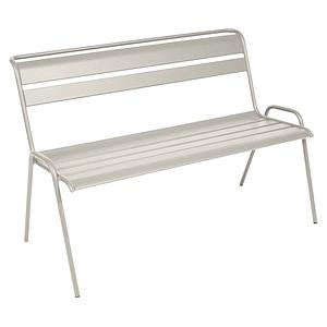 Banc avec dossier MONCEAU Fermob gris argile