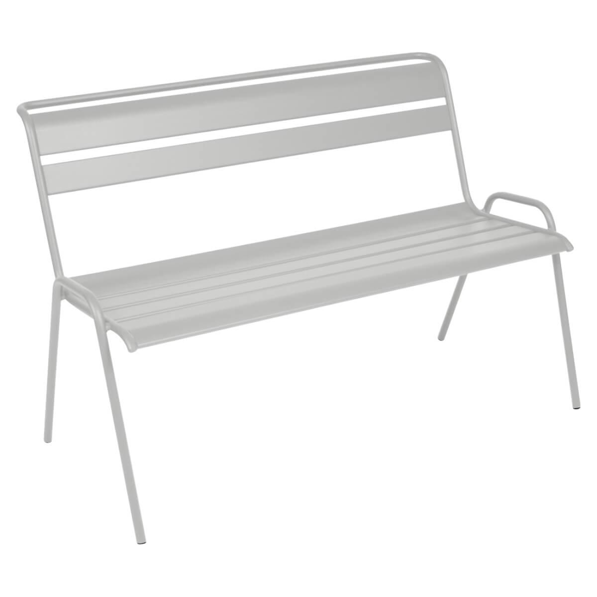 Banc avec dossier MONCEAU Fermob gris métal
