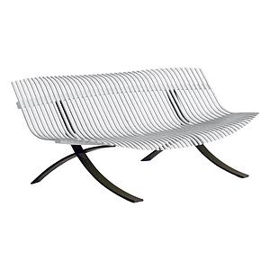 Banc CHARIVARI Fermob blanc coton